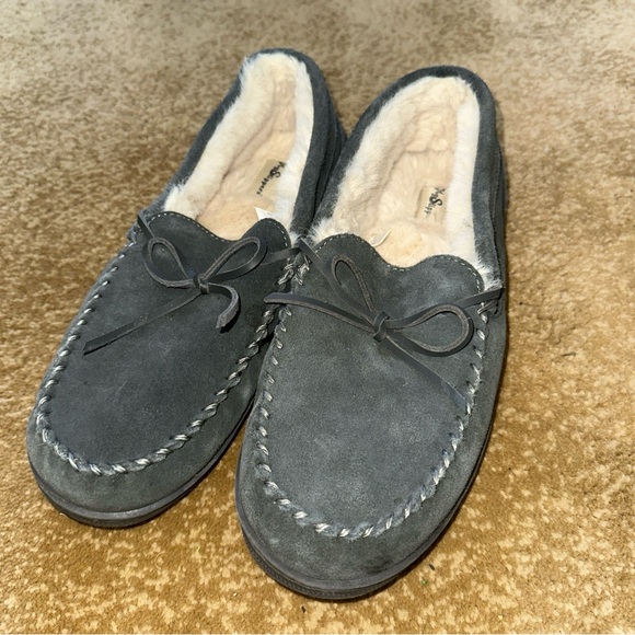 My Slippers My Pillow Mens Moccasin 13 Shoes Gray - Picture 2 of 9